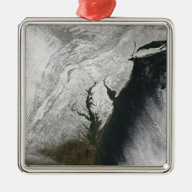 A severe winter storm 2 metal tree decoration (Front)