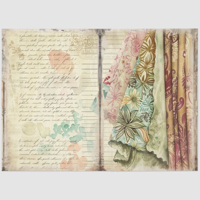 A Sewing Junk Journal Series Design #6 Tissue Paper (Front)