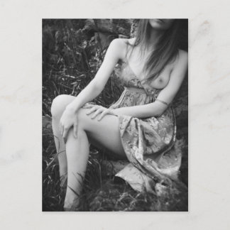 A Sexy Woman in Front of Nature Postcard