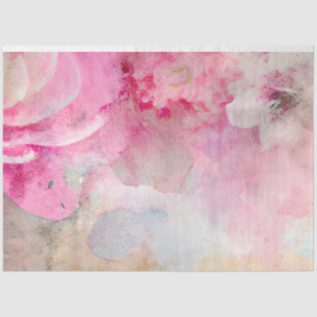 A Shabby Chic Floral Ephemera Design Series 8 Tissue Paper (Front)