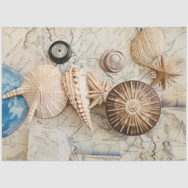 A Shabby Chic Nautical Series Design 2 Tissue Paper (Front)