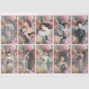 A Shabby Chic Parisian Woman Series Design 14 Tissue Paper