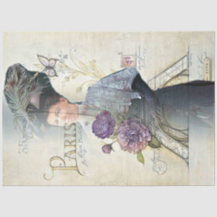 A Shabby Chic Parisian Woman Series Design 28 Tissue Paper