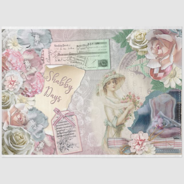 A Shabby Chic Series Design 20 Tissue Paper (Front)