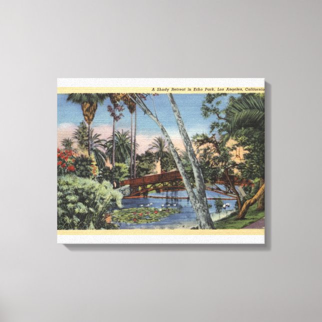 A Shady Retreat in Echo Park Canvas Print (Front)
