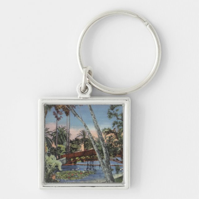 A Shady Retreat in Echo Park Key Ring (Front)