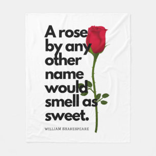 A SHAKESPEARE POEM AND A ROSE Fleece Blanket