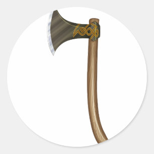 A sharp axe classic round sticker