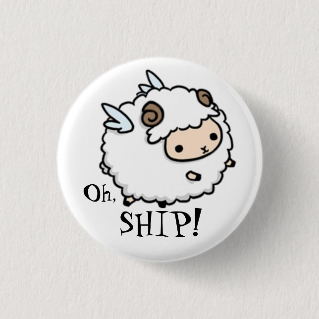 A sheep of the air.... an air sheep? Oh, ship! 3 Cm Round Badge (Front)