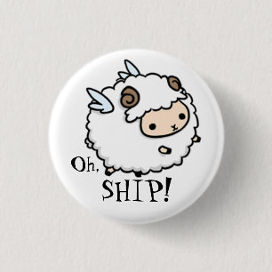 A sheep of the air.... an air sheep? Oh, ship! 3 Cm Round Badge