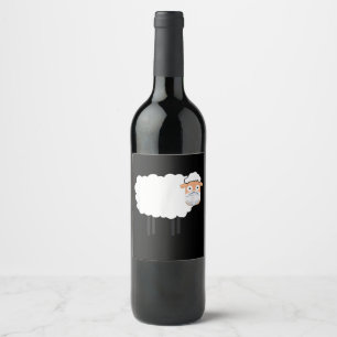 A Sheep Wearing A Mask Sheep Lover Gift Wine Label