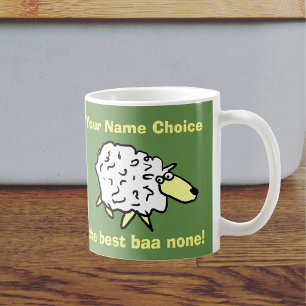 A Sheep with Personalised Name Coffee Mug