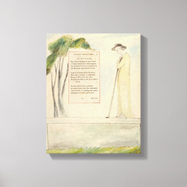 A Shepherd Reading the Epitaph, from Elegy Written Canvas Print (Front)