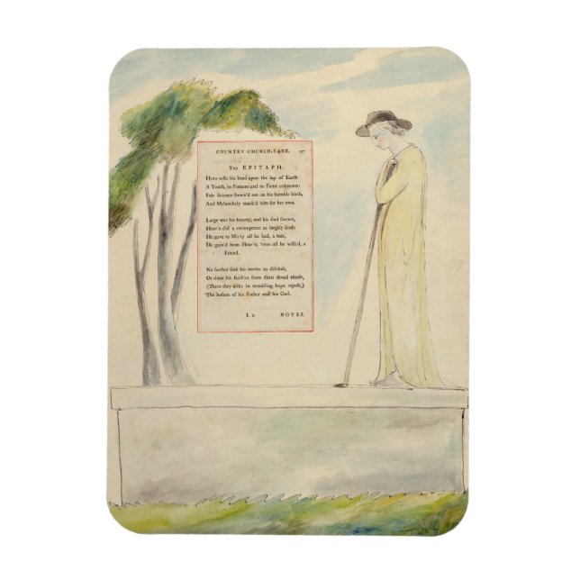 A Shepherd Reading the Epitaph, from Elegy Written Magnet (Vertical)