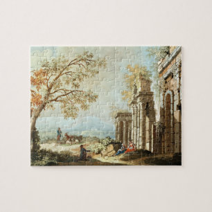 A Shepherd with Goats and other Figures amongst Cl Jigsaw Puzzle