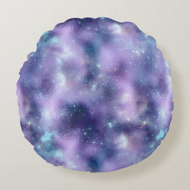 A Shimmering Galaxy Series Design 2  Round Cushion (Front)