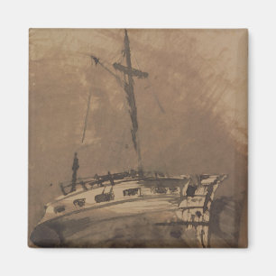 A Ship in Choppy Seas, 1864 Magnet