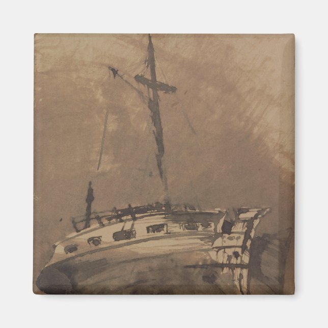 A Ship in Choppy Seas, 1864 Magnet (Front)
