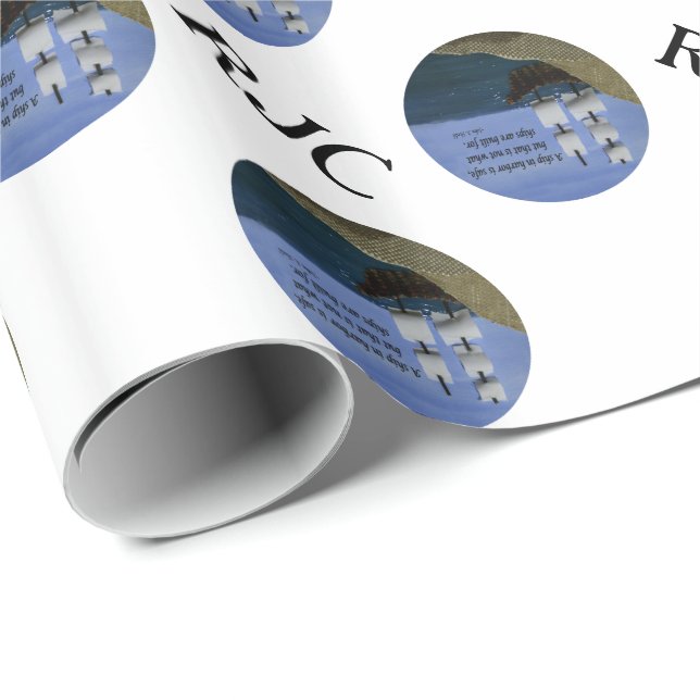 A Ship in Harbour is Safe Inspirational Quotation Wrapping Paper (Roll Corner)