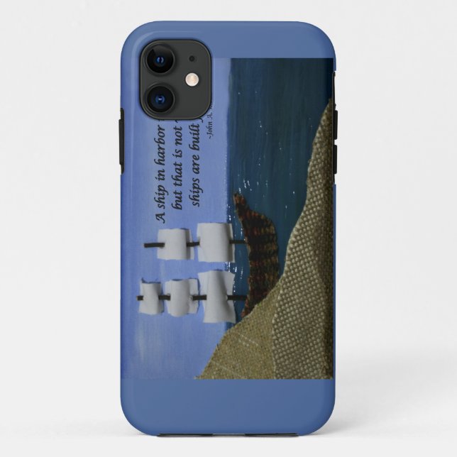 A Ship in Harbour is Safe Inspirational Quote Case-Mate iPhone Case (Back)