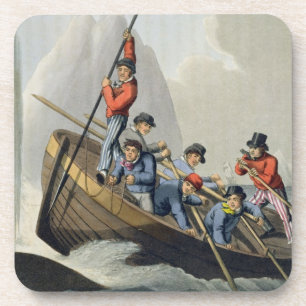A Ship's Boat Attacking a Whale, engraved by Matth Coaster