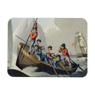 A Ship's Boat Attacking a Whale, engraved by Matth Magnet