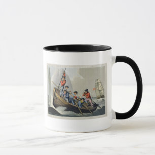 A Ship's Boat Attacking a Whale, engraved by Matth Mug