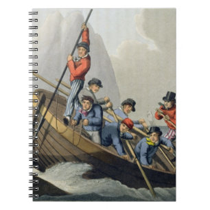 A Ship's Boat Attacking a Whale, engraved by Matth Notebook