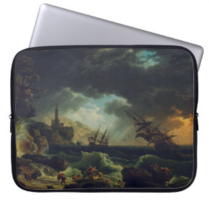 A Shipwreck in Stormy Seas by Claude-Joseph Vernet Laptop Sleeve
