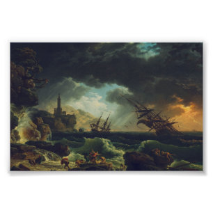 A Shipwreck in Stormy Seas by Claude-Joseph Vernet Photo Print