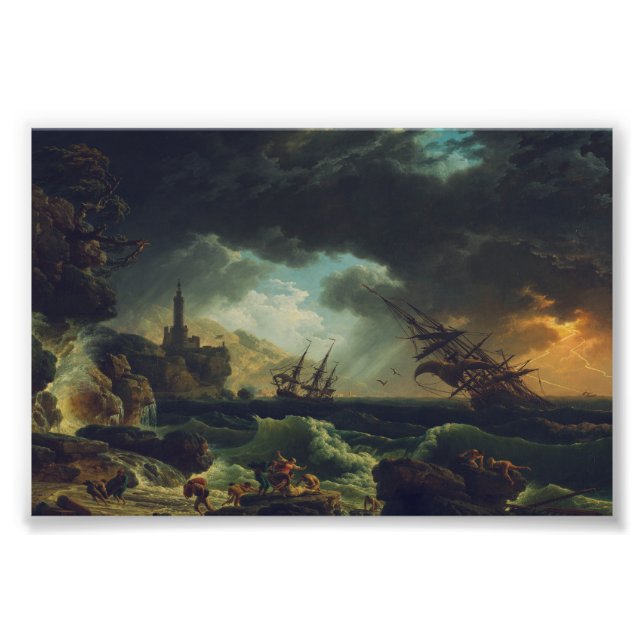 A Shipwreck in Stormy Seas by Claude-Joseph Vernet Photo Print (Front)