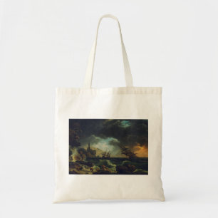 A Shipwreck in Stormy Seas by Claude-Joseph Vernet Tote Bag