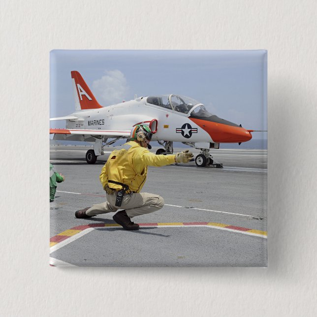 A shooter aboard the aircraft carrier 15 cm square badge (Front)