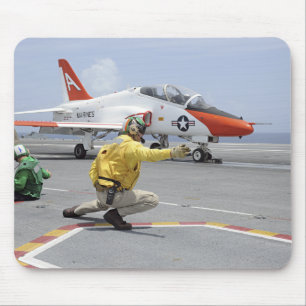 A shooter aboard the aircraft carrier mouse mat