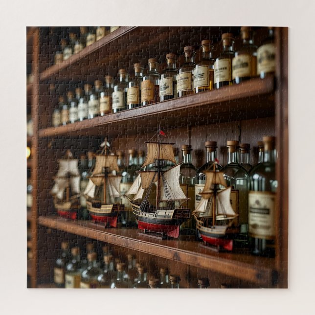 A Shop of Boats and Bottles of Liquor Jigsaw Puzzle (Vertical)