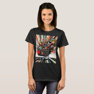 a shopping cart with a lot of things in it T-Shirt
