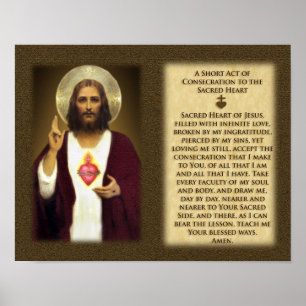 A Short Act of Consecration to the Sacred Heart Poster