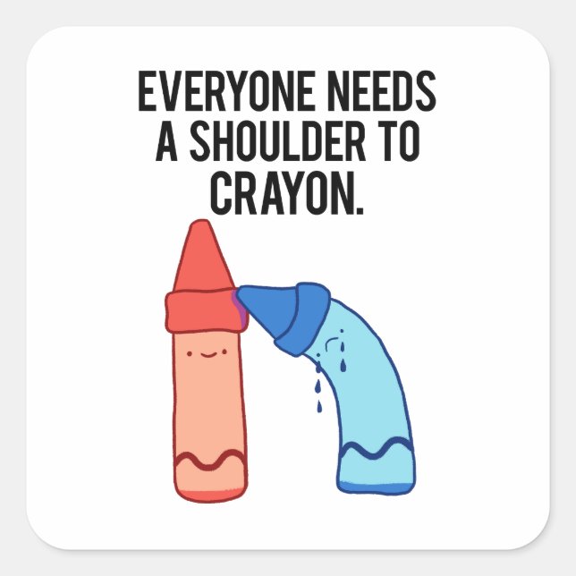 A Shoulder To Crayon Artist Art Pun Sticker (Front)