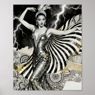 A Showgirl Dances in Lightening Poster