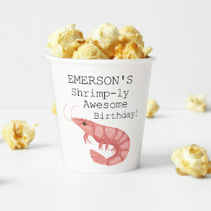 A Shrimp-ly Awesome Birthday Paper Cups