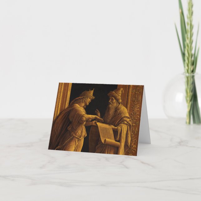 A Sibyl and a Prophet, 1495 by Andrea Mantegna Thank You Card (Front)