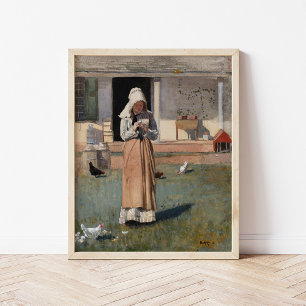 A Sick Chicken   Winslow Homer Poster