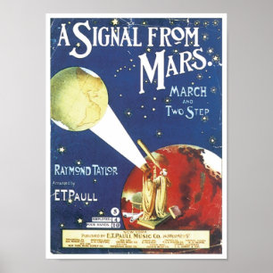 A Signal From Mars Vintage Songbook Cover Poster