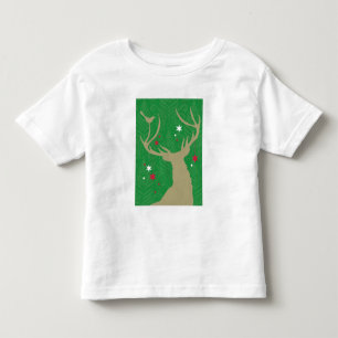 A silhouette of a deer with stars hanging from its toddler T-Shirt