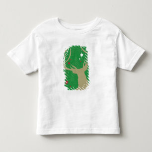 A silhouette of a deer with stars hanging from its toddler T-Shirt