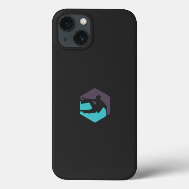 a silhouette of a man holding a surfboard Case-Mate iPhone case (Back)