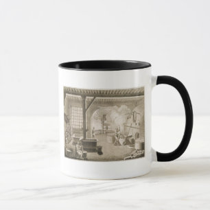 A silk dyer's workshop, from the 'Encyclopedie des Mug