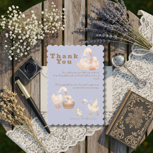 A Silly Goose Blue Baby shower Thank You Card