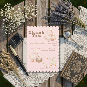 A Silly Goose Pink Baby shower Thank You Card