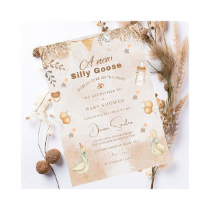 A Silly Goose Whimsical Baby Shower Invitation